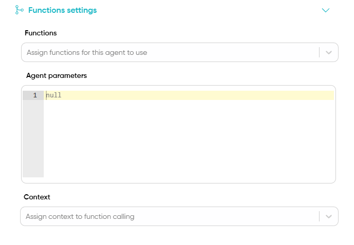 `Agent functions settings.`