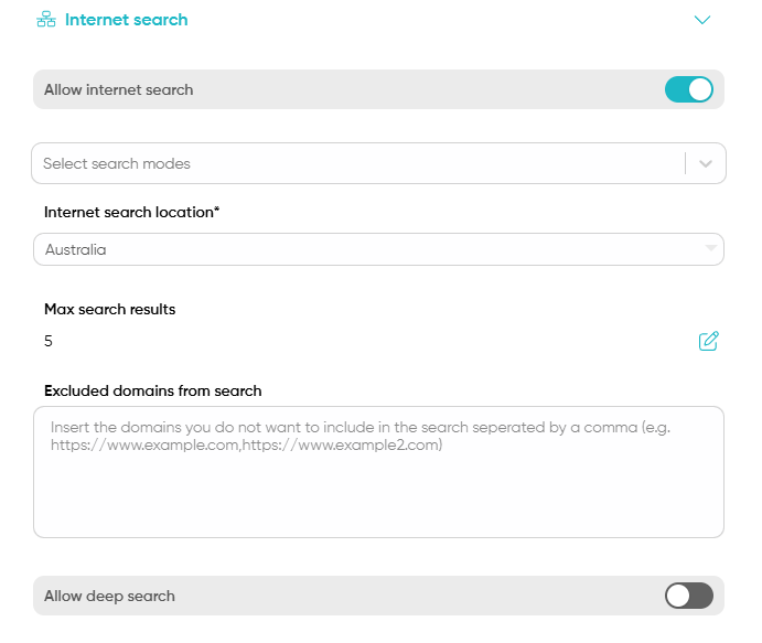 `Agent internet search function showcase.`